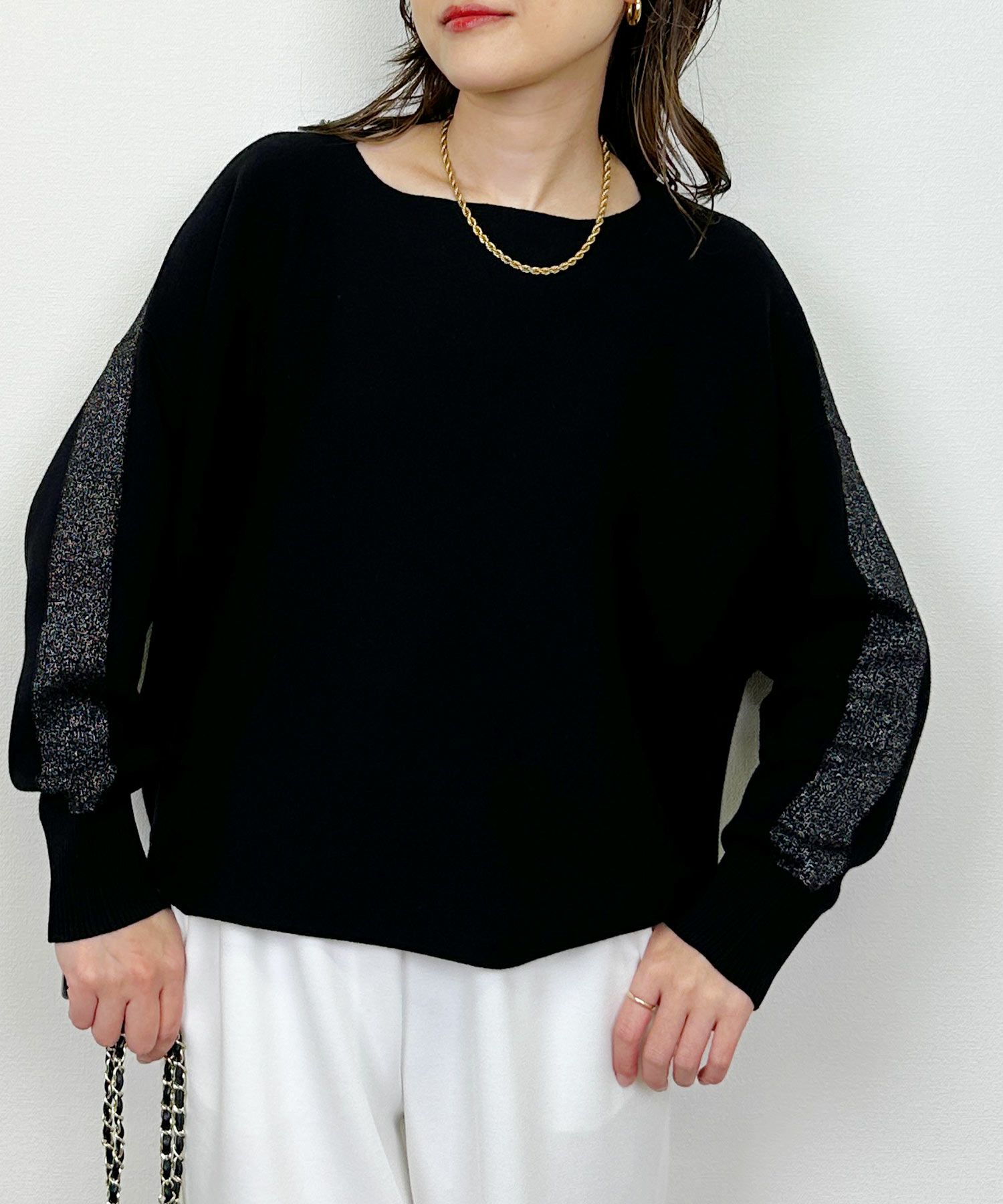 model：H164　着用サイズ：M　ブラック