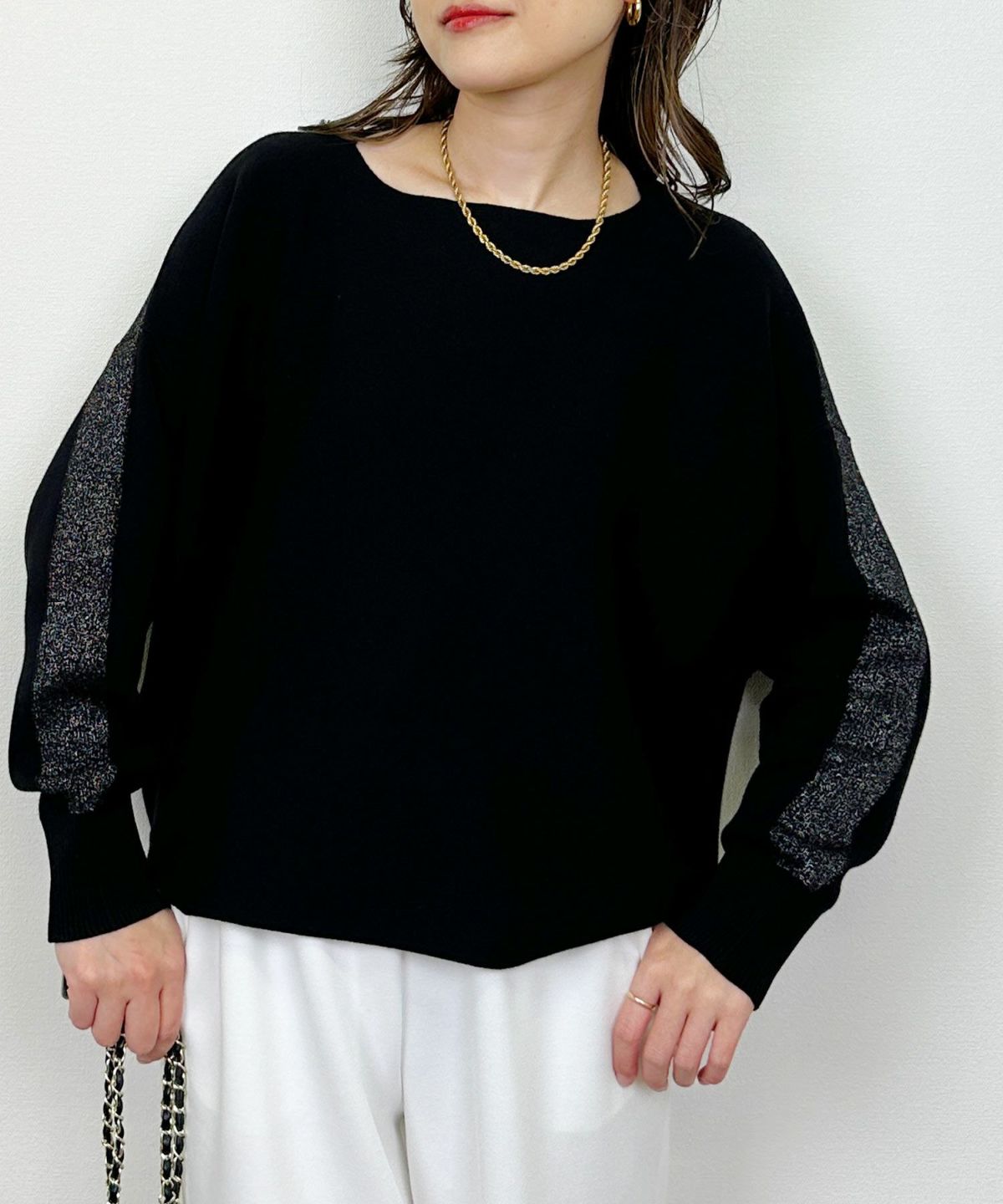 model：H164　着用サイズ：M　ブラック