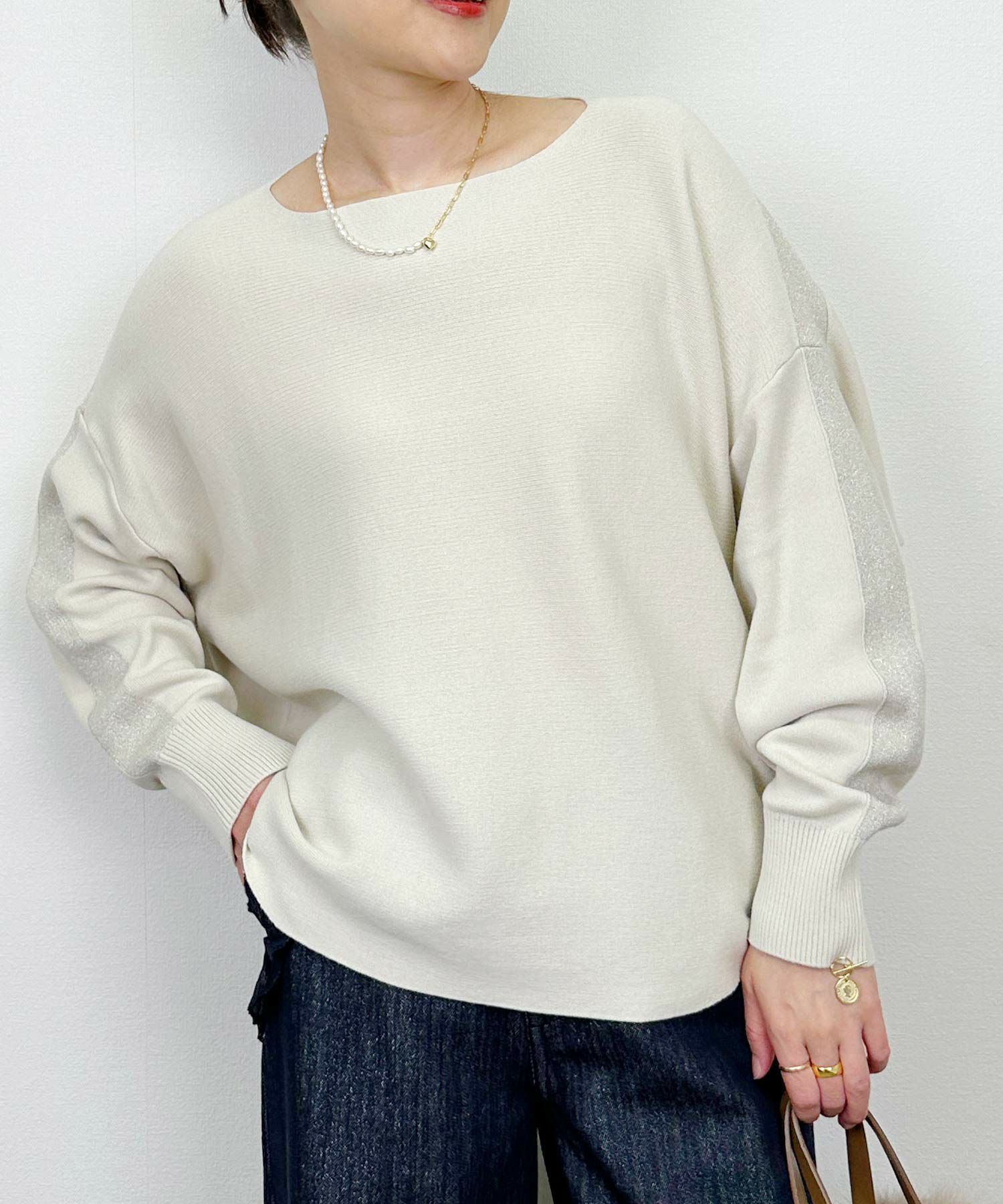 model：H164　着用サイズ：M　アイボリー