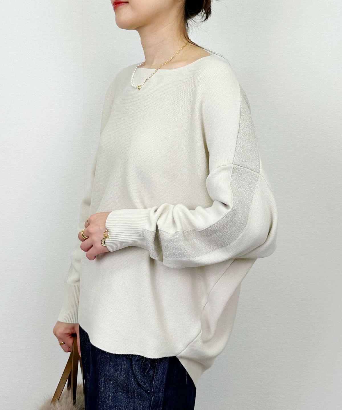 model：H164　着用サイズ：M　アイボリー