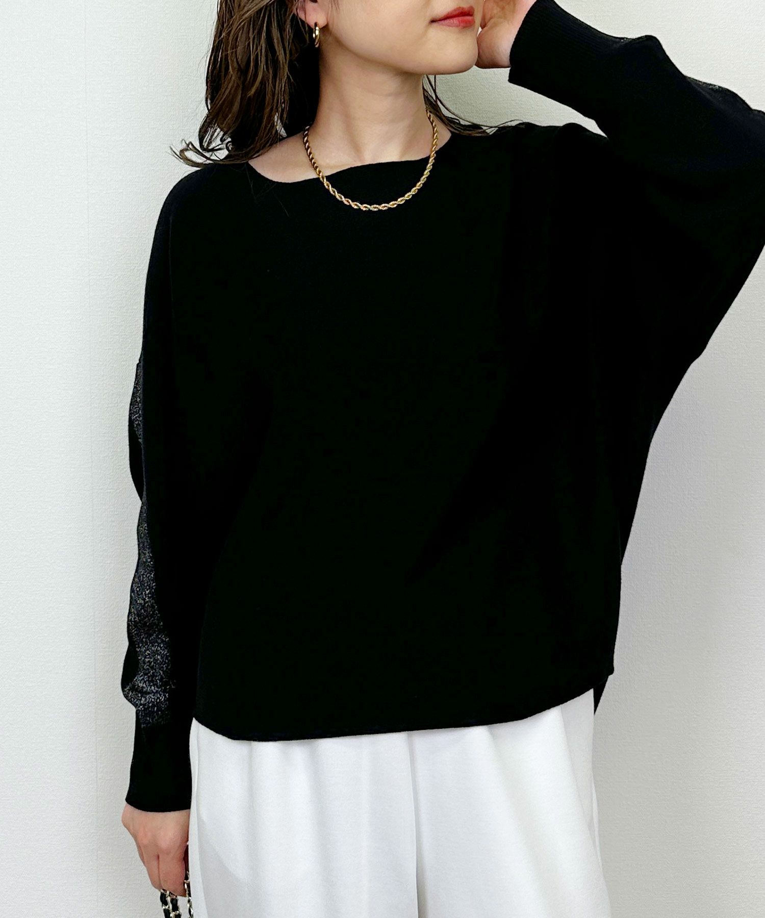 model：H164　着用サイズ：M　ブラック