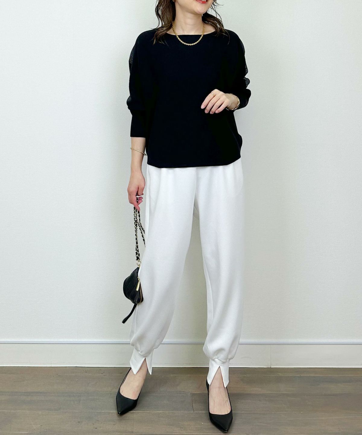 model：H164　着用サイズ：M　ブラック