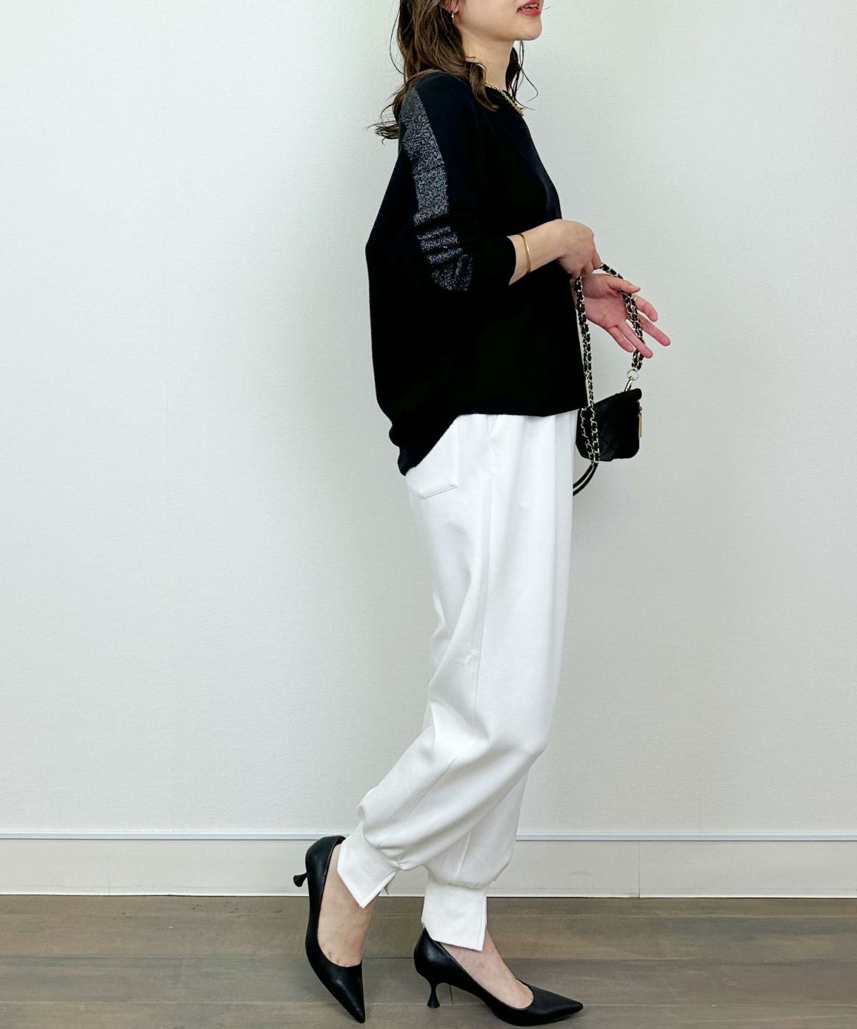 model：H164　着用サイズ：M　ブラック