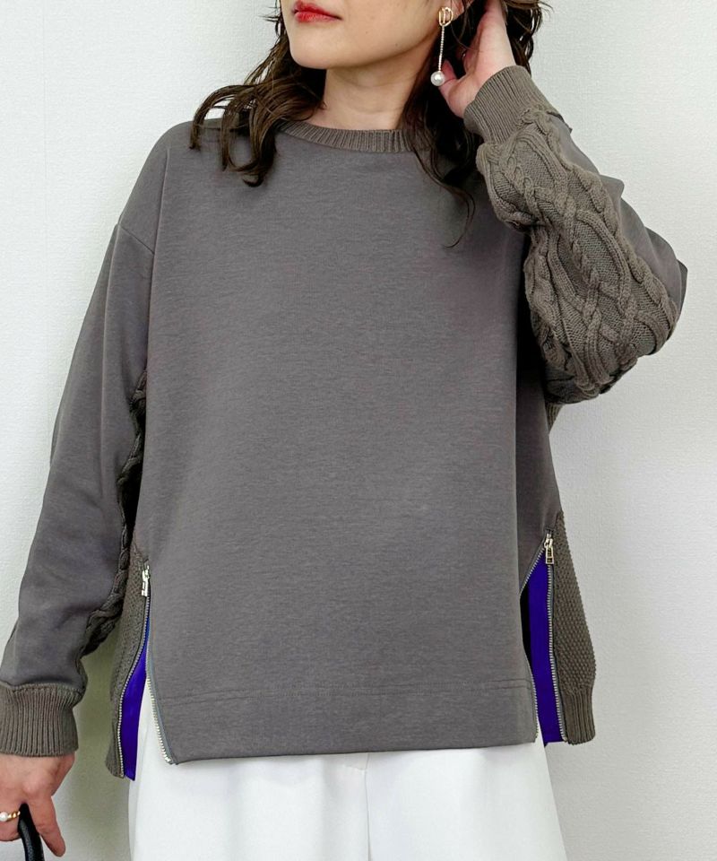 model：H164　着用サイズ：M　チャコールグレー