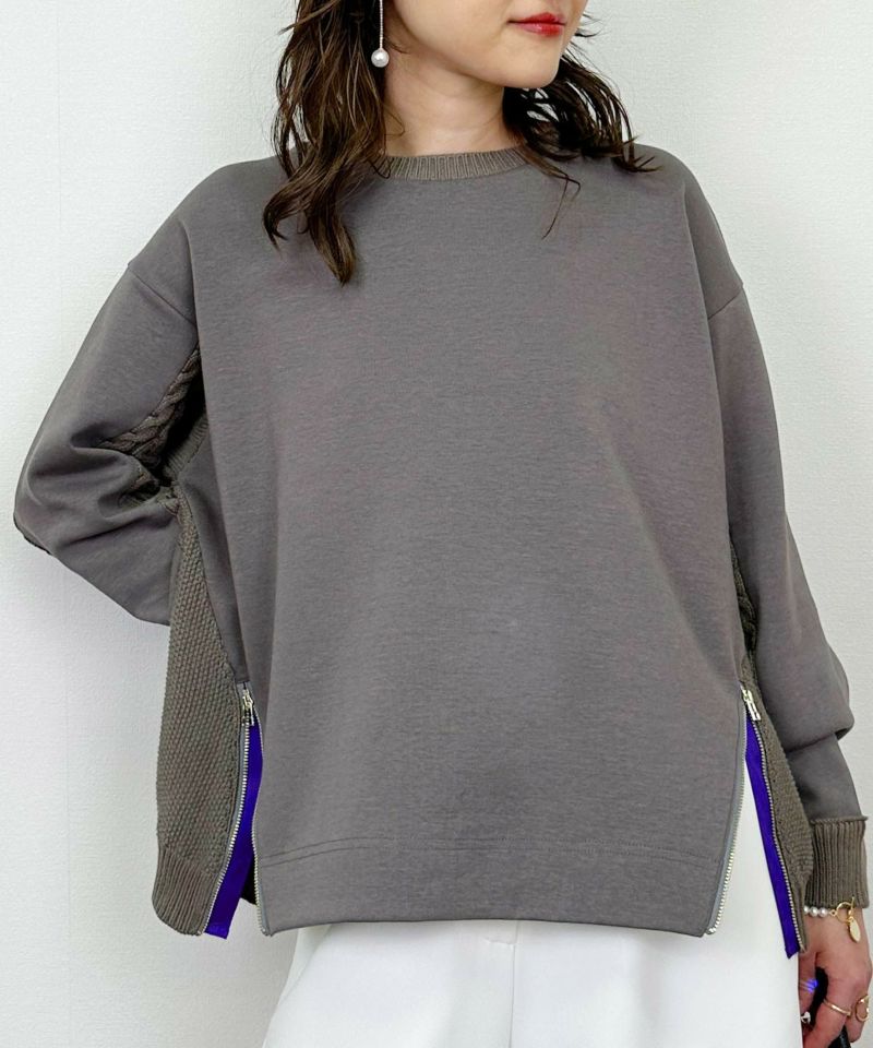 model：H164　着用サイズ：M　チャコールグレー