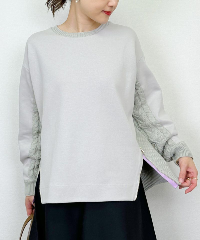 model：H164　着用サイズ：M　ライトグレー