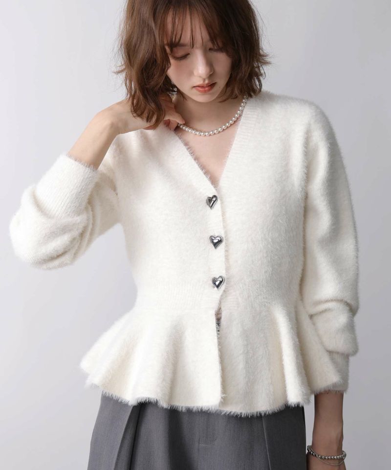 searoomlynn　Holidayシャギー2wayカーデ　ブラック searoomlynnHolidayシャギー2wayカーデブラック