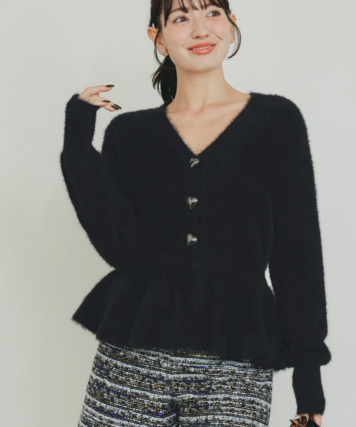 model：H155　着用サイズ：M　ブラック