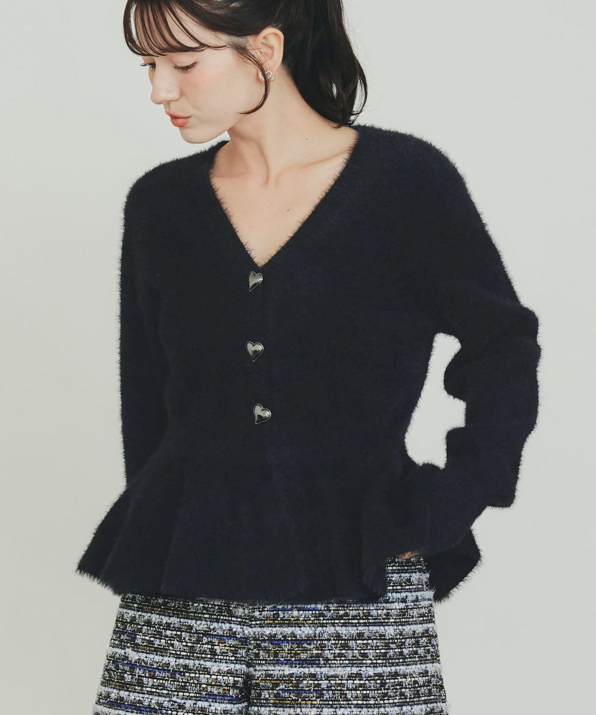 model：H155　着用サイズ：M　ブラック