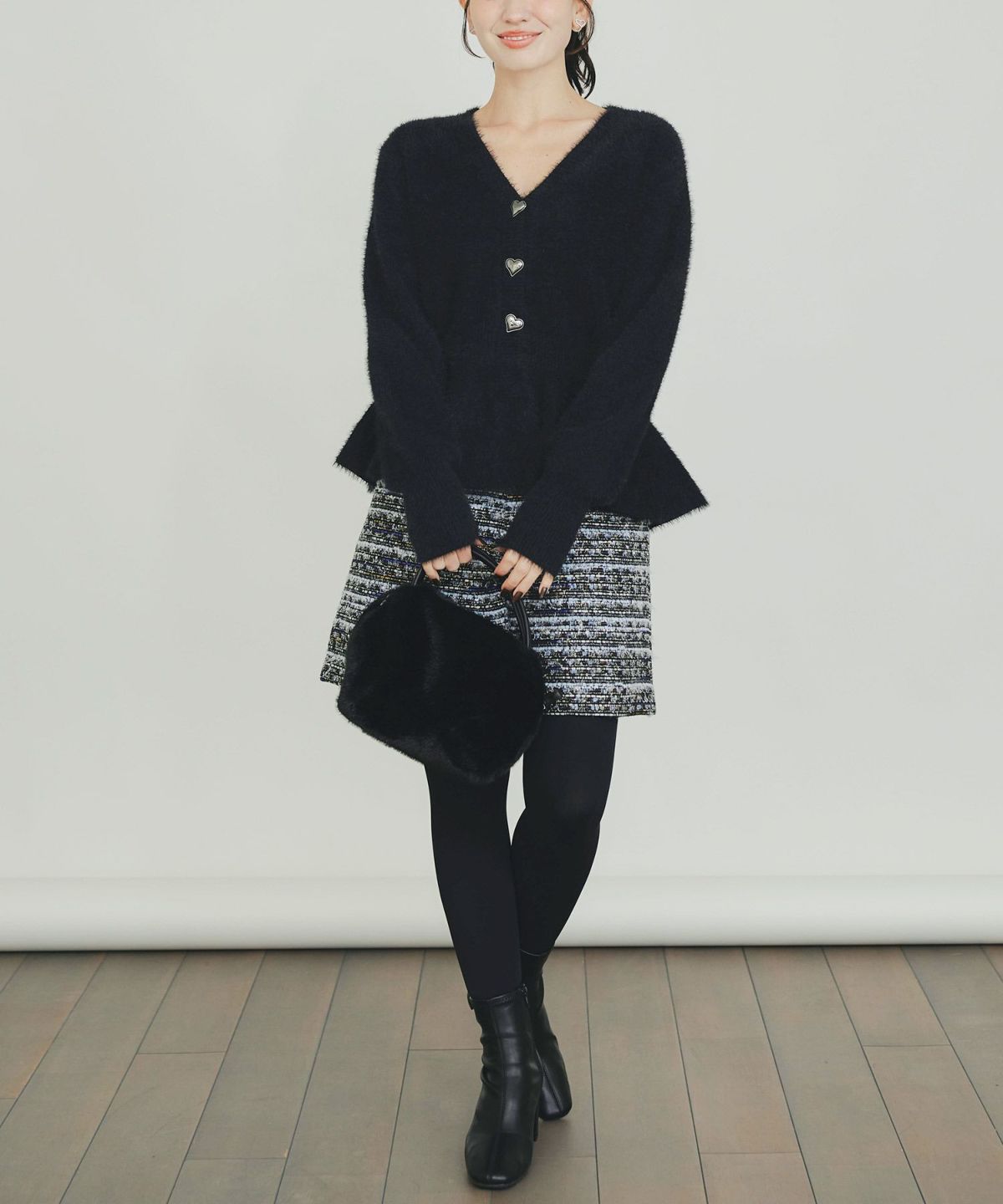 model：H155　着用サイズ：M　ブラック