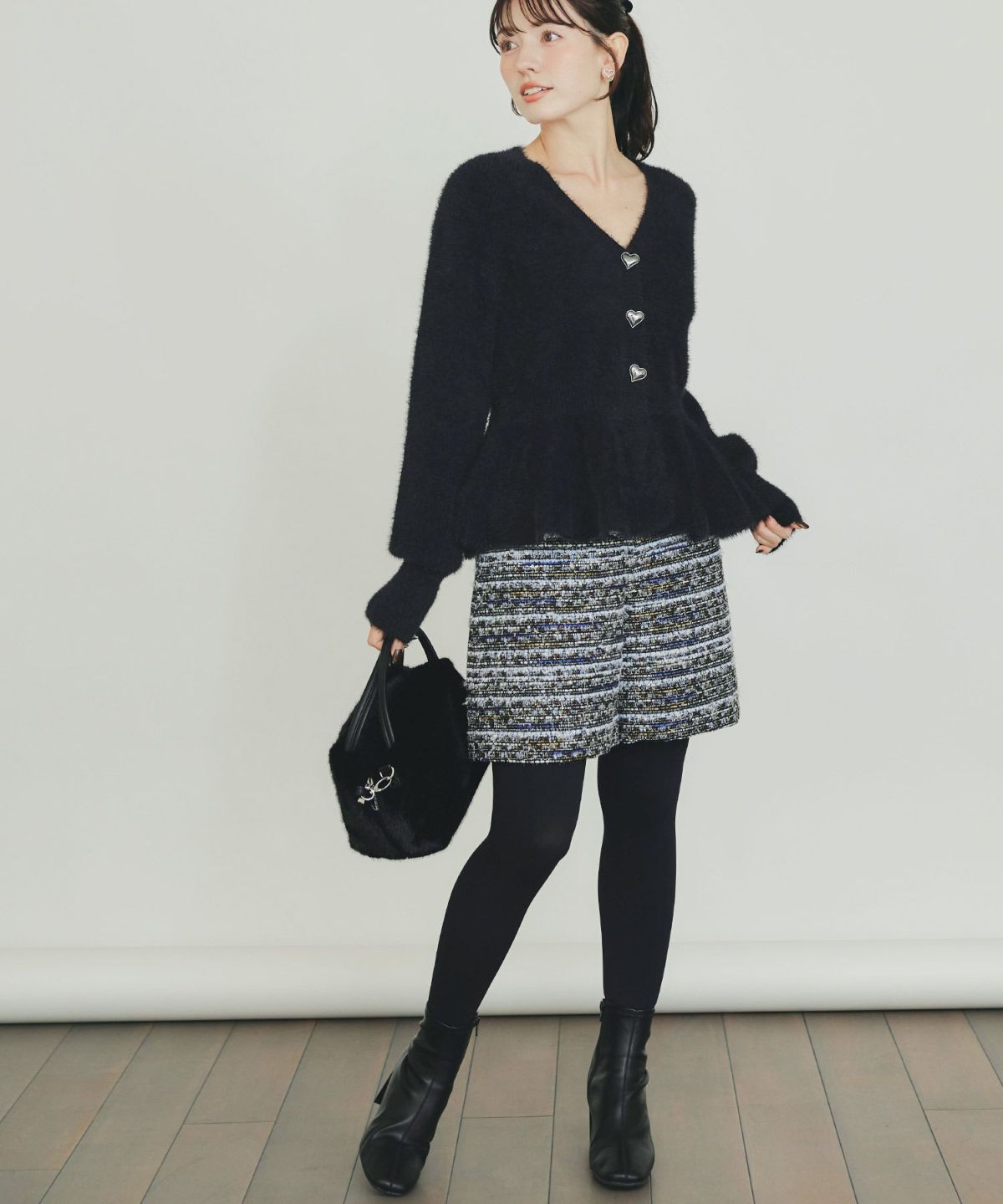 model：H155　着用サイズ：M　ブラック