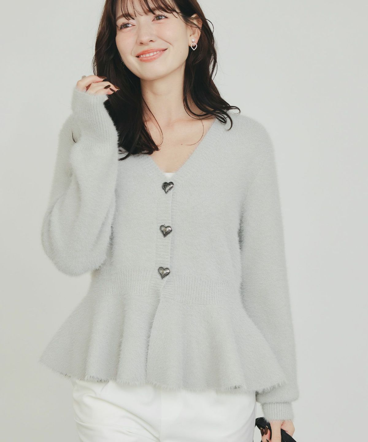 model：H155　着用サイズ：M　グレー