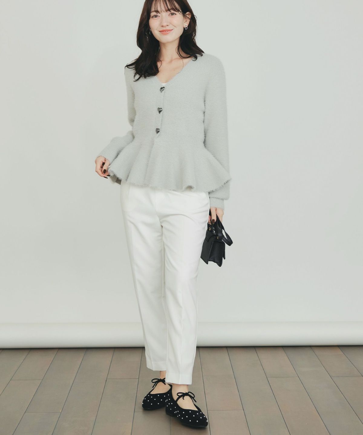 model：H155　着用サイズ：M　グレー