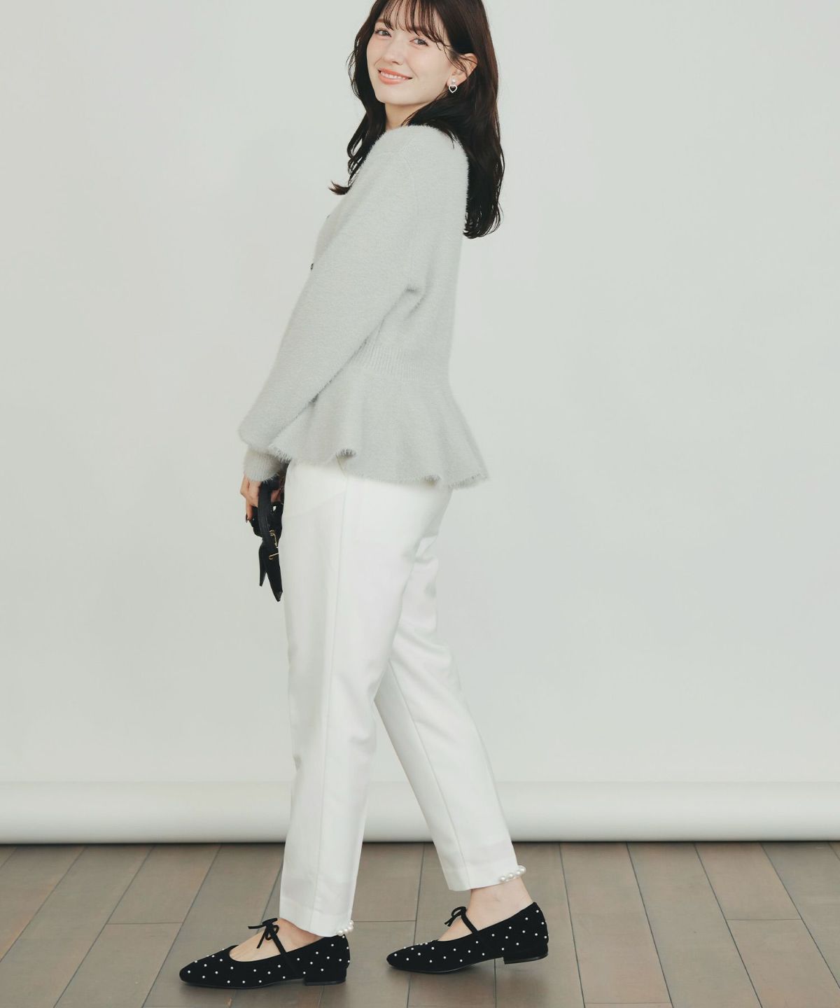 model：H155　着用サイズ：M　グレー