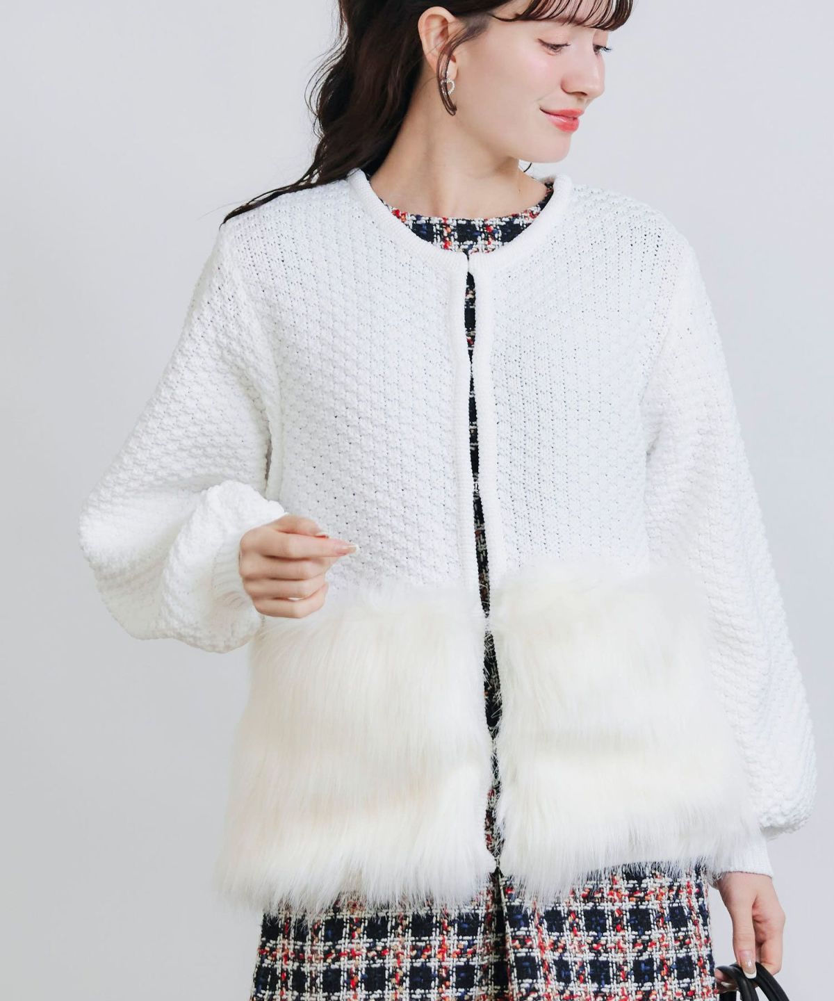 model：H155　着用サイズ：M　オフホワイト