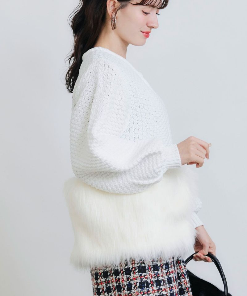 ファー切り替えカーディガン | PICCIN (ピッチン) 公式通販