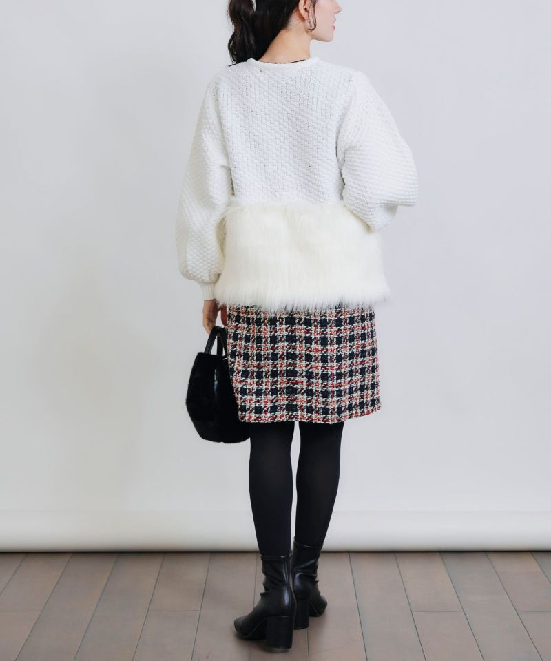 model：H155　着用サイズ：M　オフホワイト