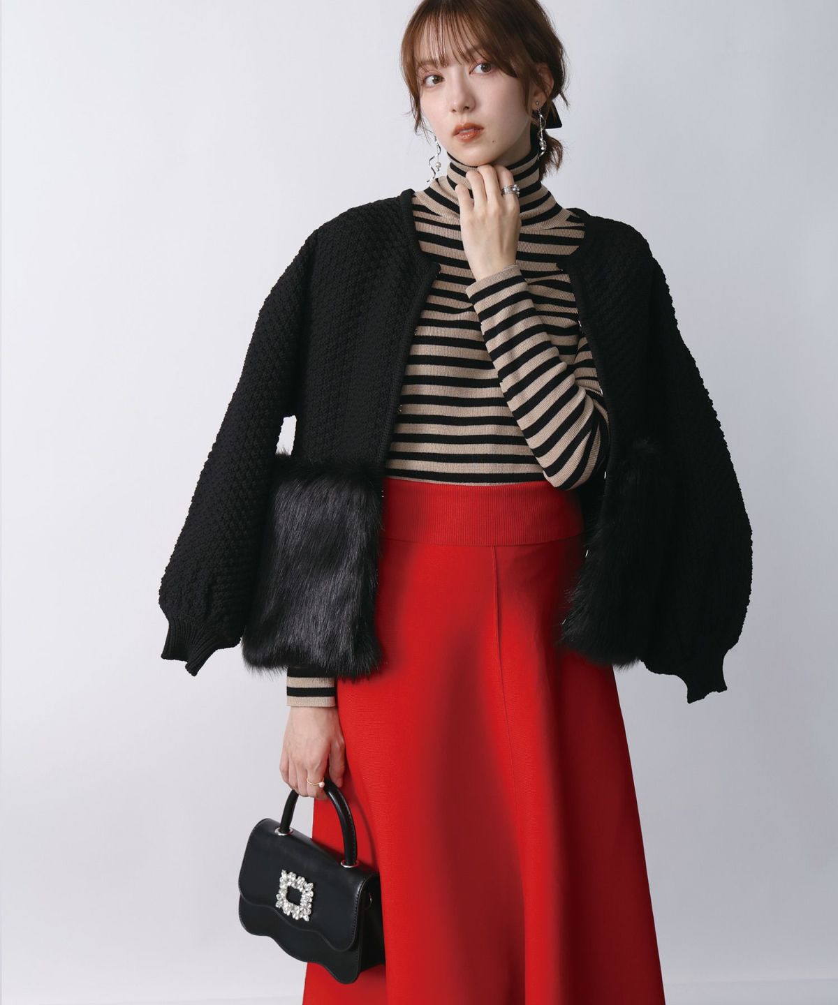 model：H171　着用サイズ：M　ブラック