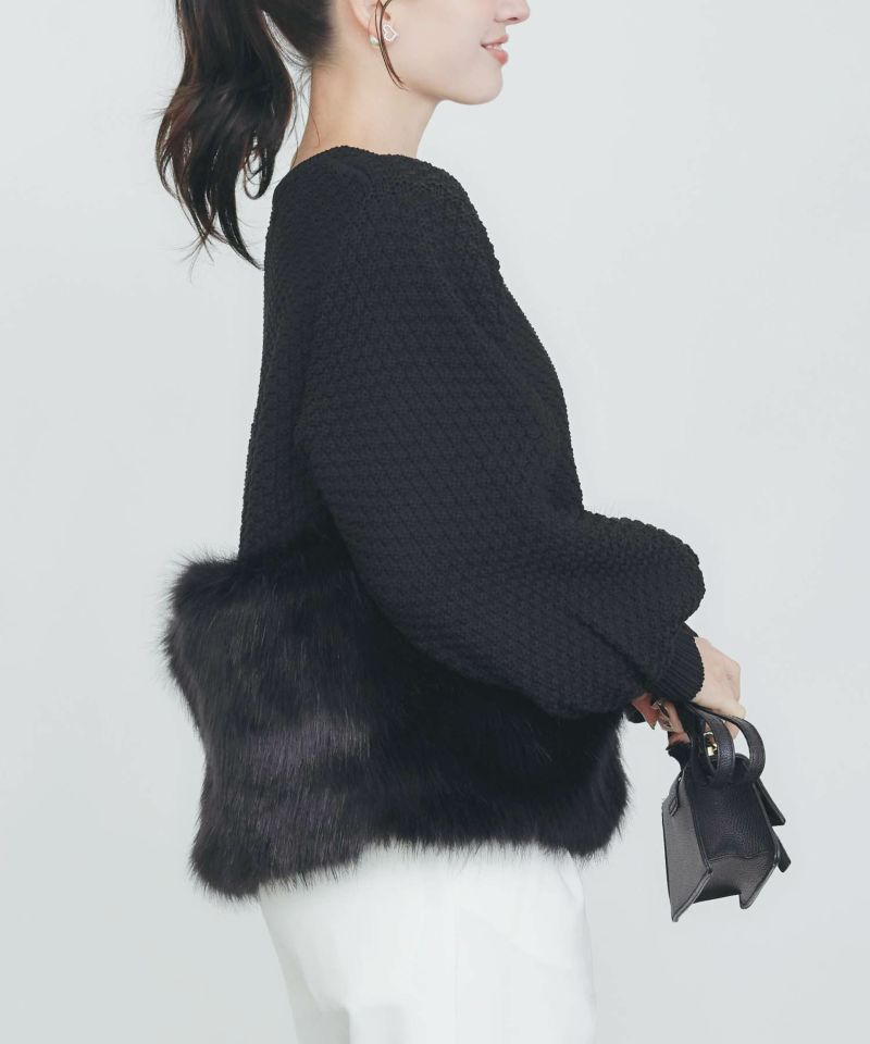ファー切り替えカーディガン | PICCIN (ピッチン) 公式通販