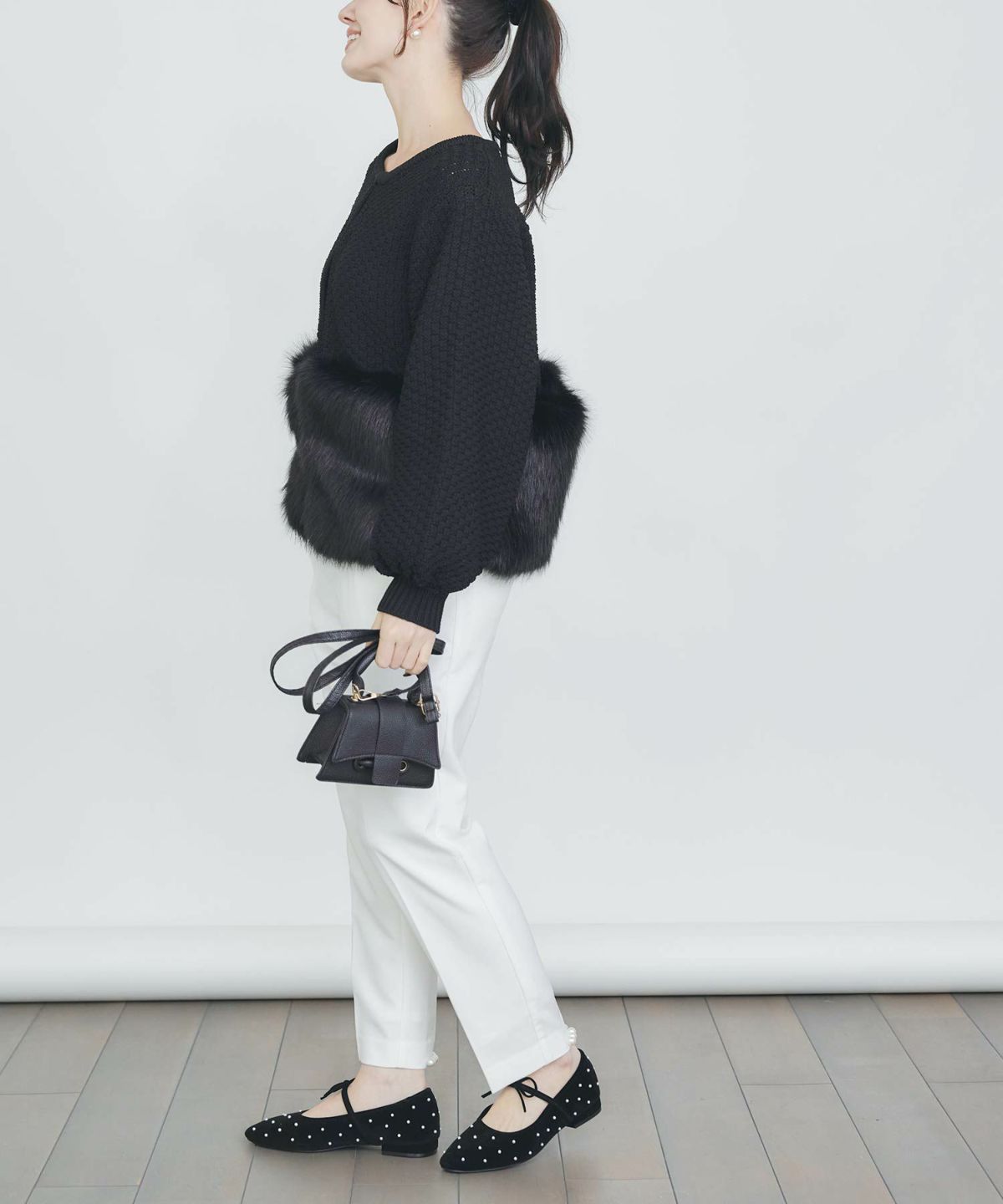 model：H155　着用サイズ：M　ブラック