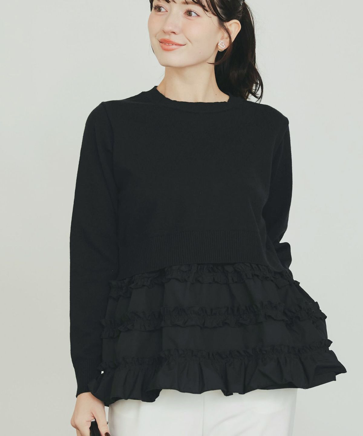 model：H155　着用サイズ：M　ブラック