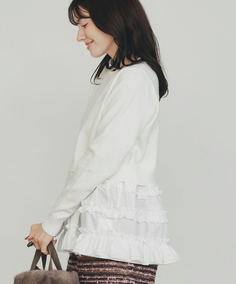 model：H155　着用サイズ：M　オフホワイト