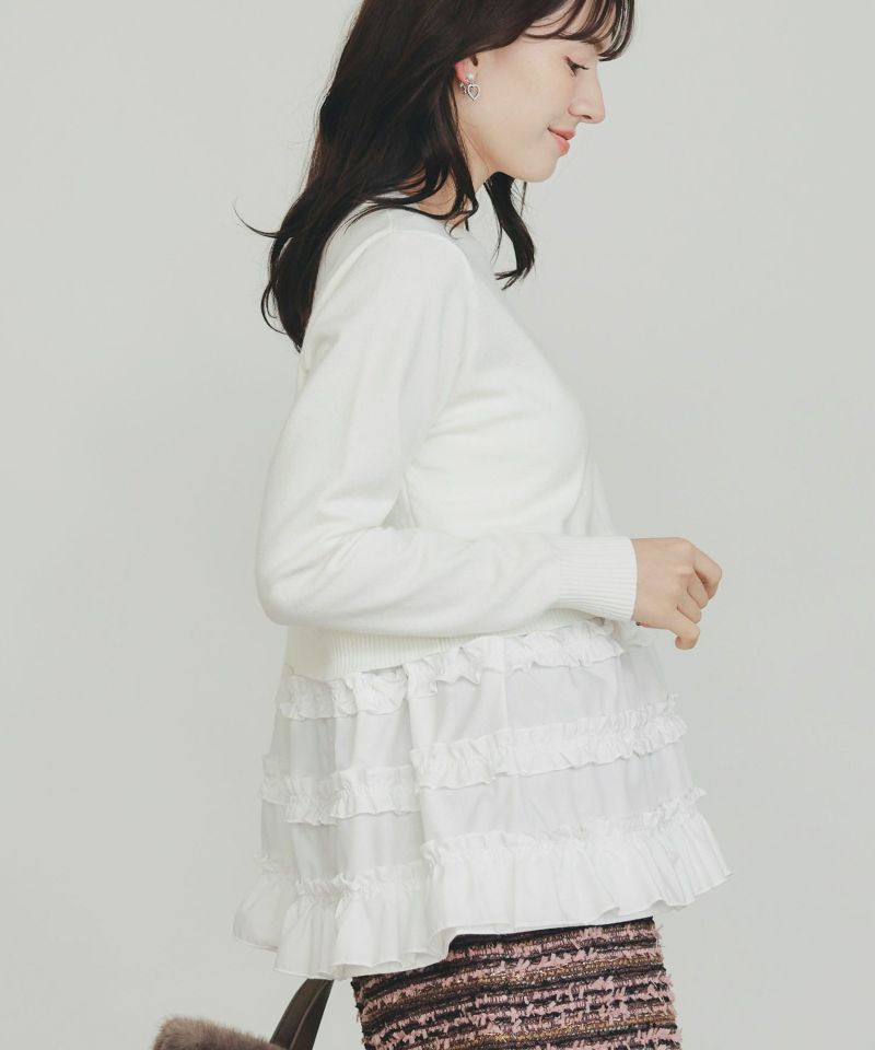 model：H155　着用サイズ：M　オフホワイト