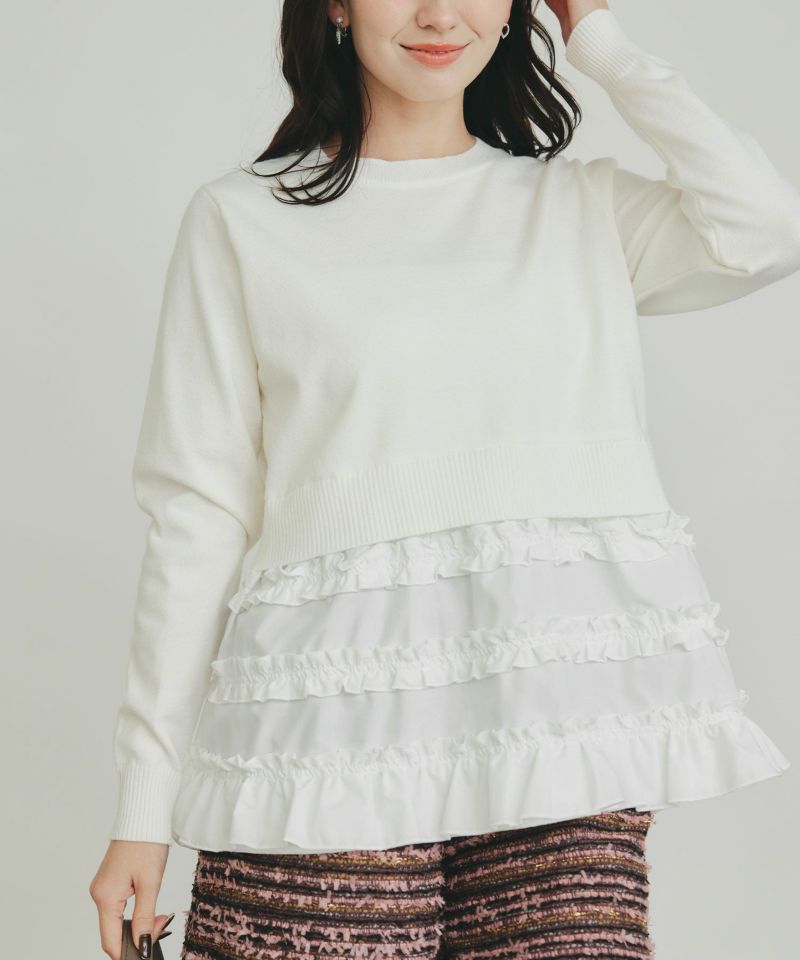 model：H155　着用サイズ：M　オフホワイト