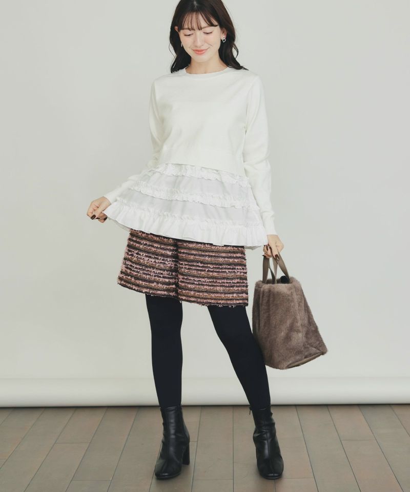 model：H155　着用サイズ：M　オフホワイト