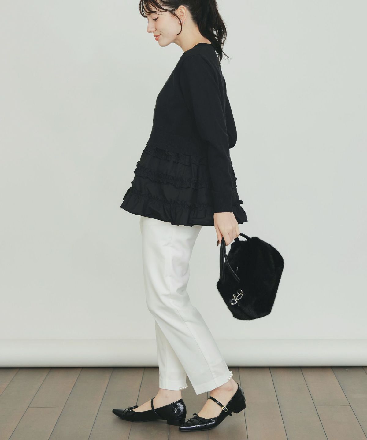 model：H155　着用サイズ：M　ブラック