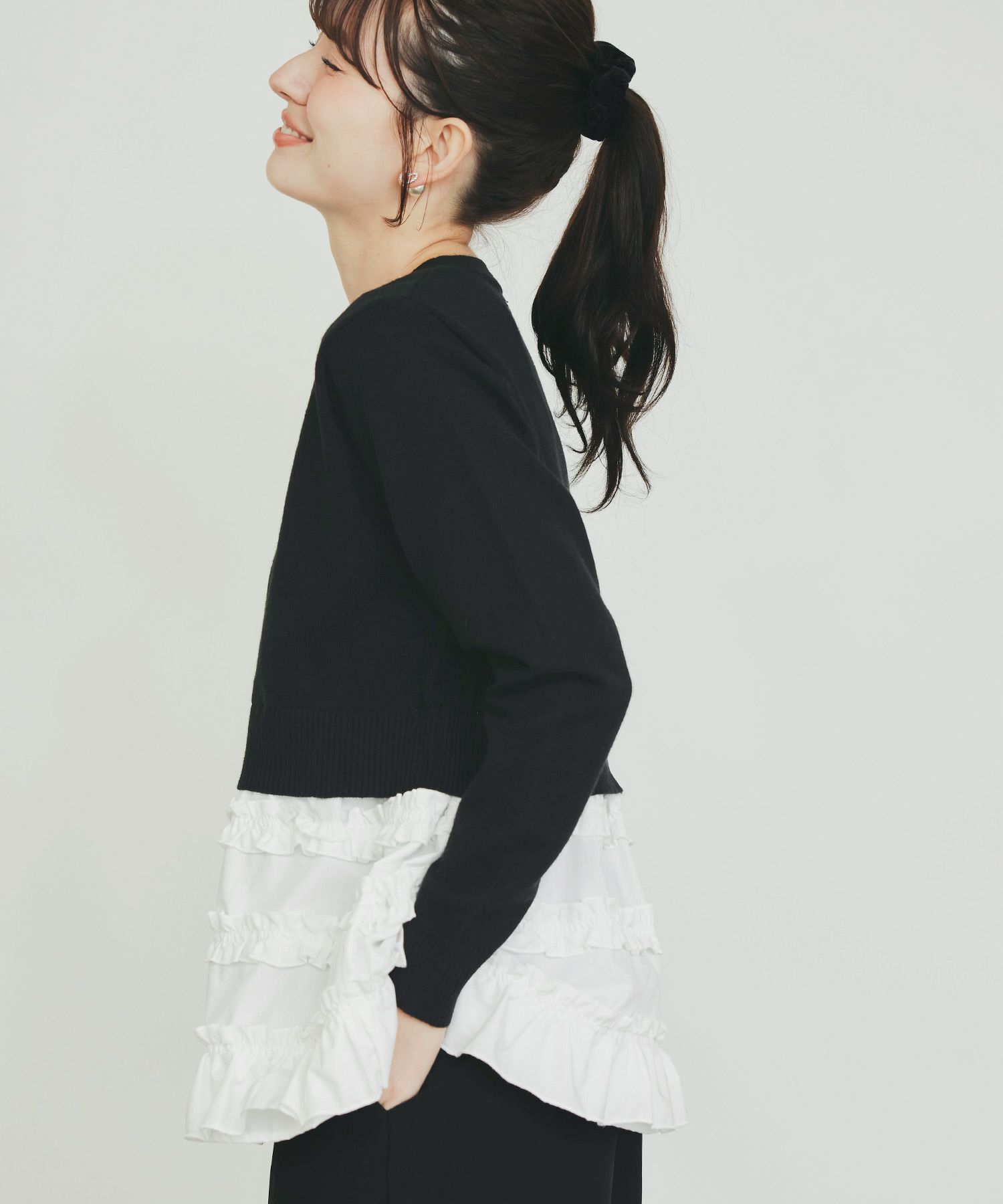 model：H155　着用サイズ：M　ブラック系その他