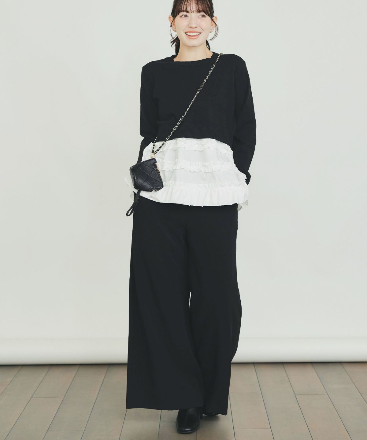 model：H155　着用サイズ：M　ブラック系その他