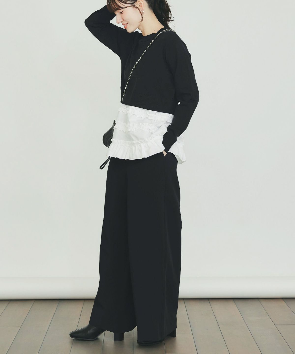 model：H155　着用サイズ：M　ブラック系その他