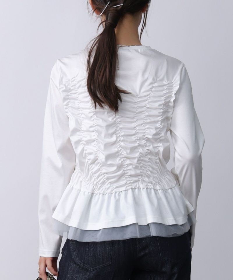 model：H160　着用サイズ：M　オフホワイト