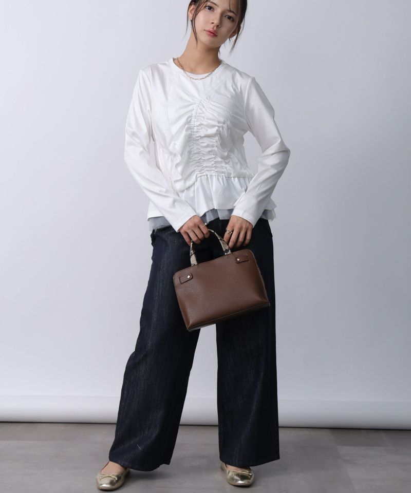 model：H160　着用サイズ：M　オフホワイト