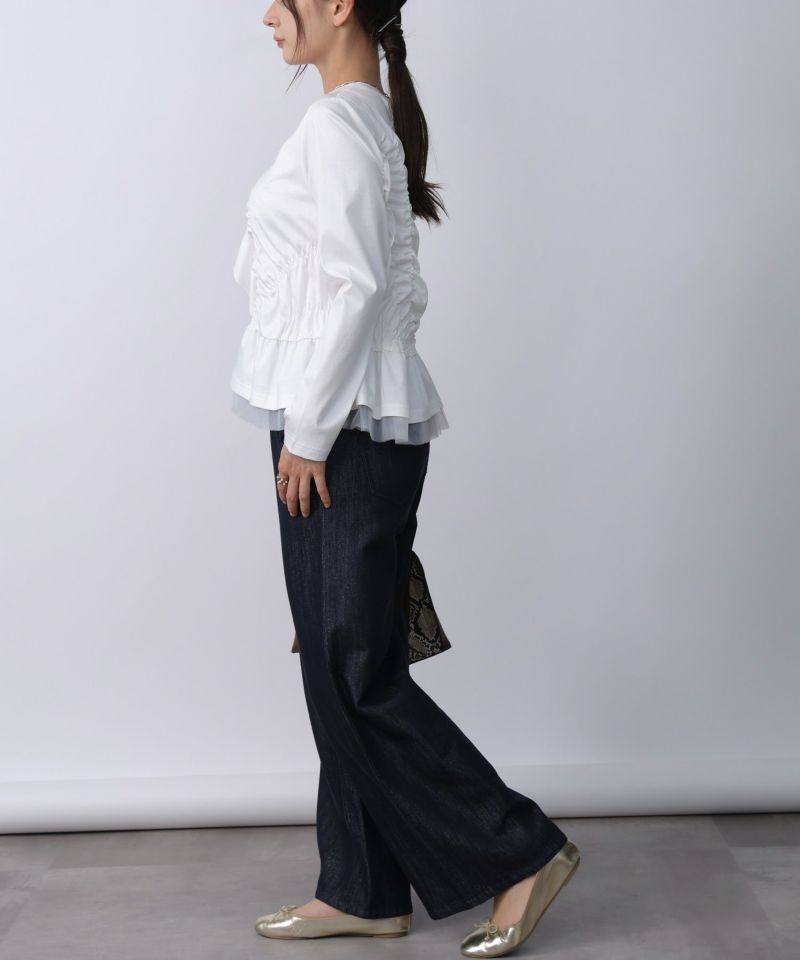 model：H160　着用サイズ：M　オフホワイト