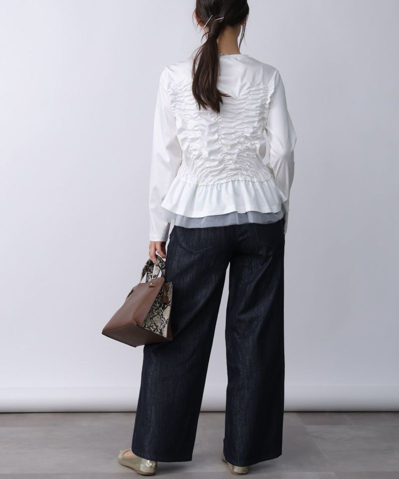 model：H160　着用サイズ：M　オフホワイト