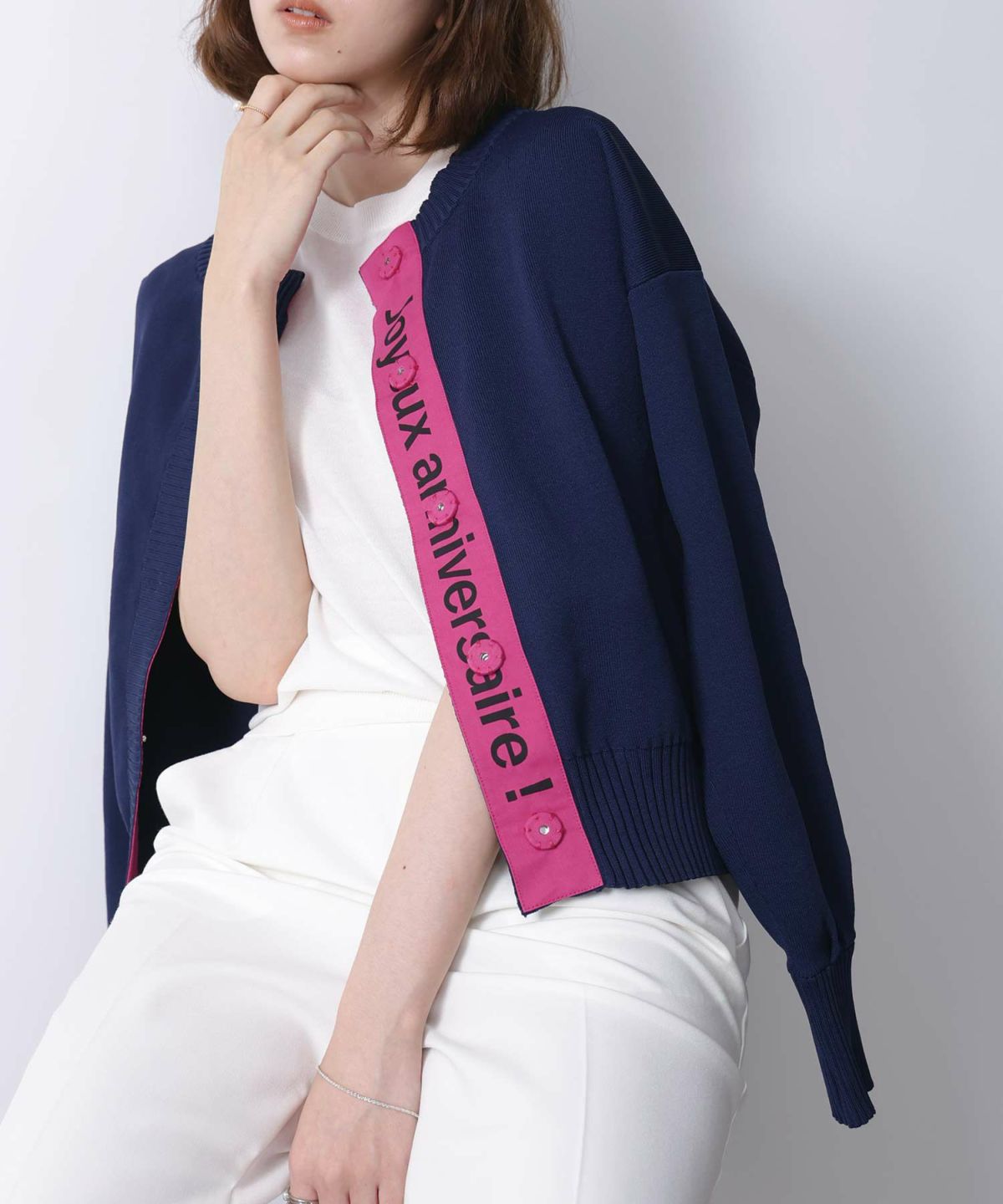 model：H171　着用サイズ：M　ネイビー