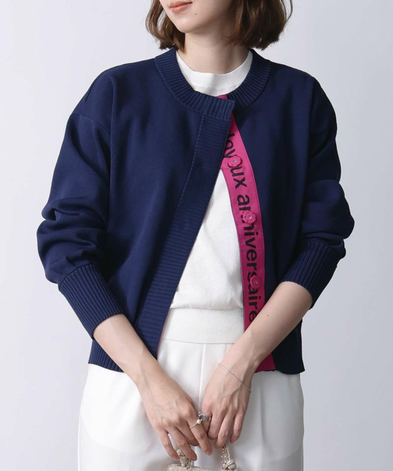 ロゴテープドットボタンカーディガン | PICCIN (ピッチン) 公式通販