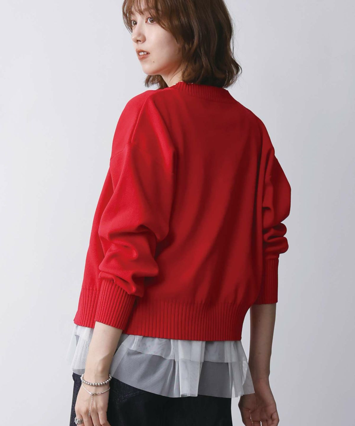 vmodel：H171　着用サイズ：M　レッド