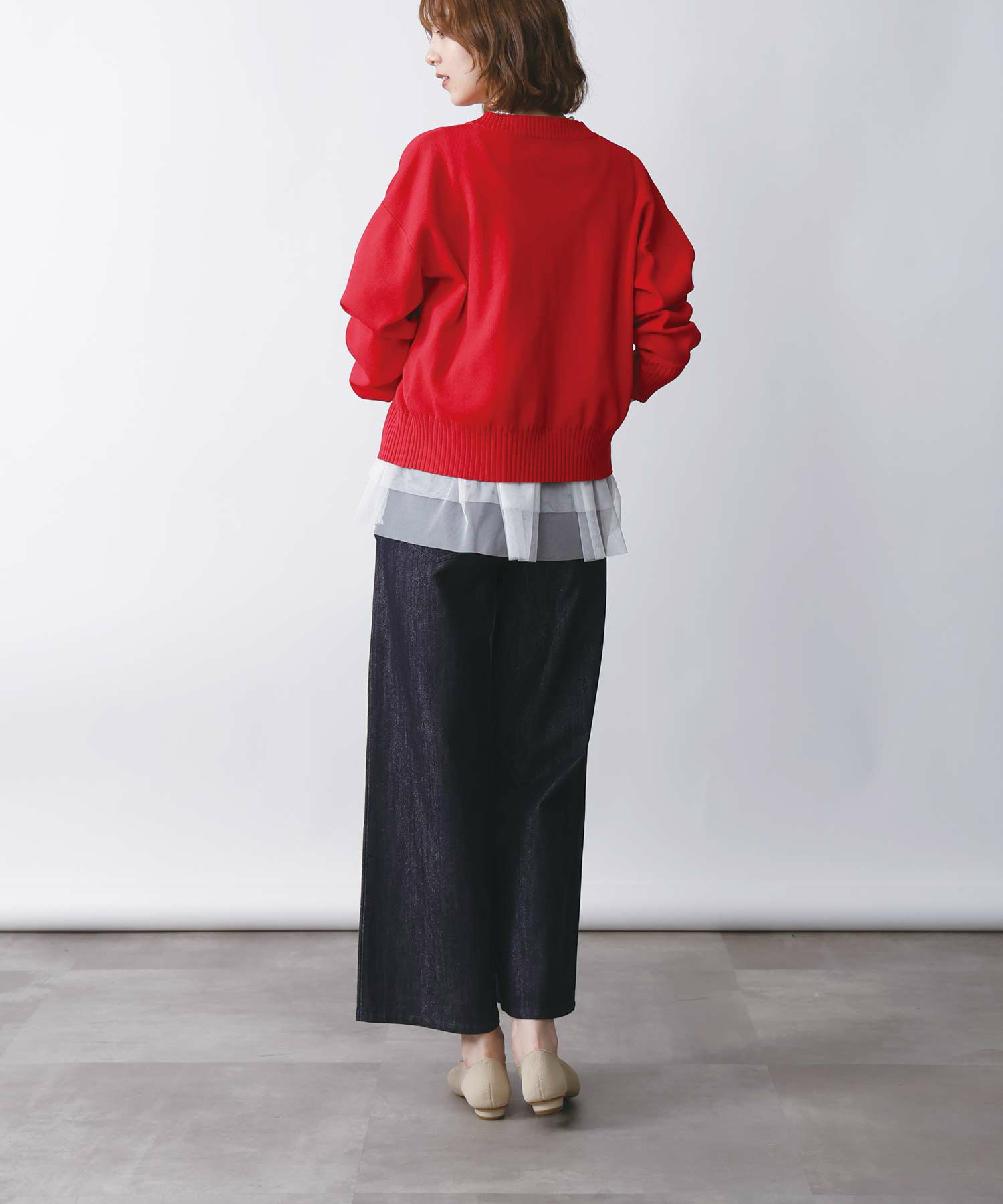 model：H171　着用サイズ：M　レッド