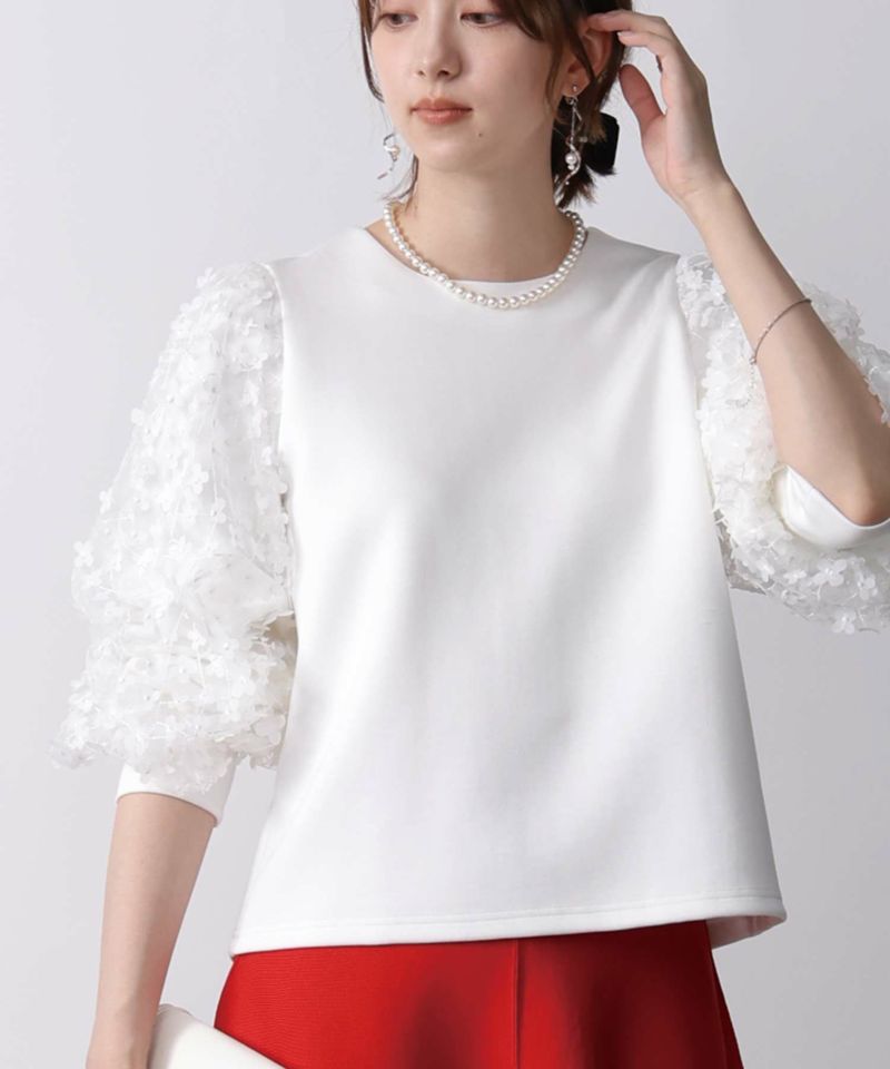 model：H171　着用サイズ：M　オフホワイト