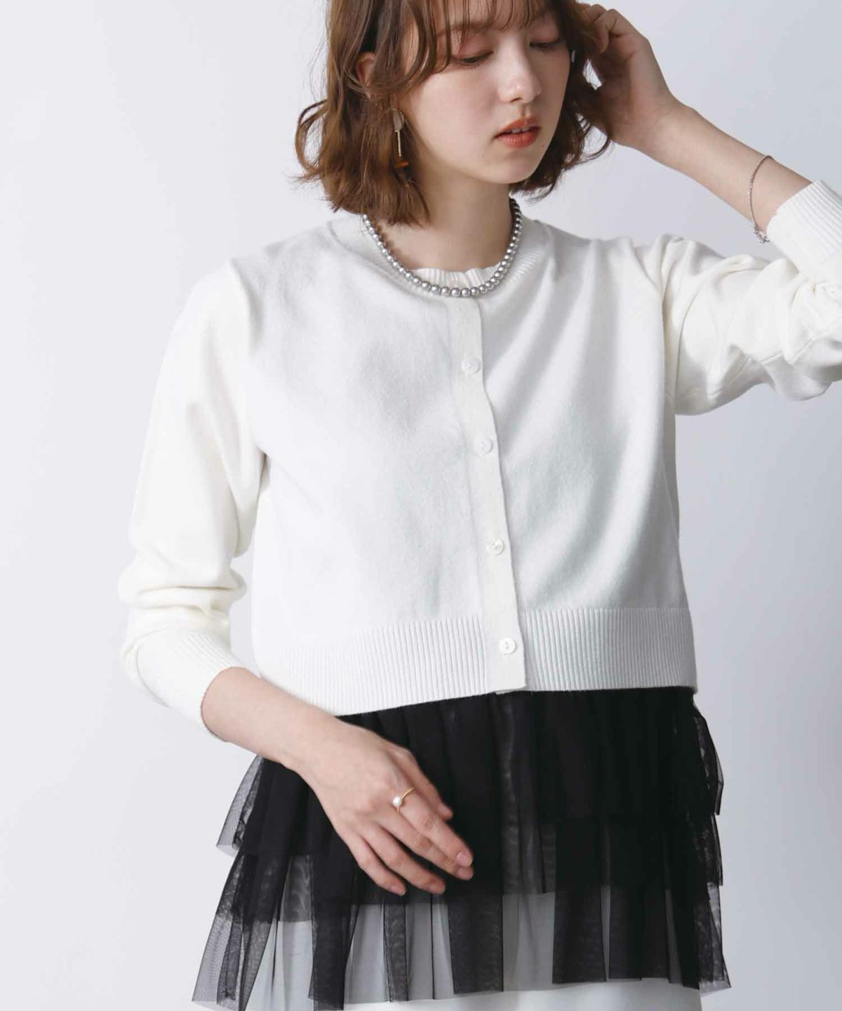 model：H171　着用サイズ：M オフホワイト