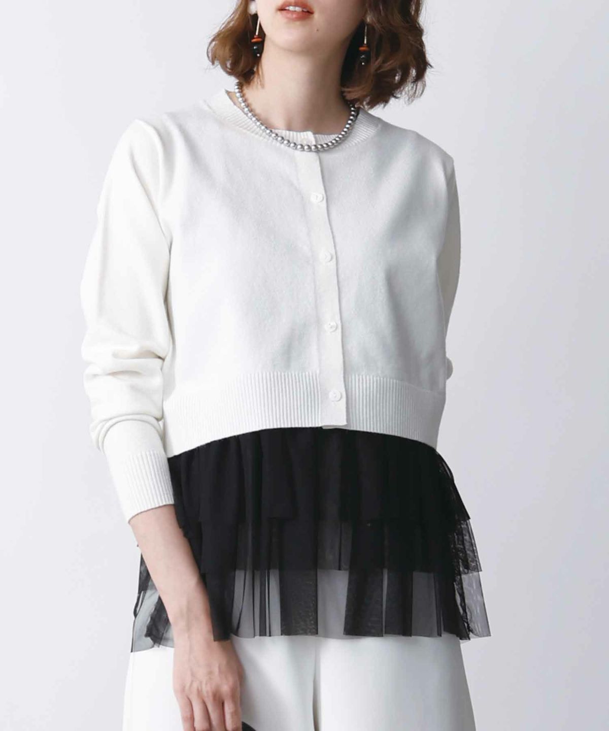 model：H171　着用サイズ：M オフホワイト