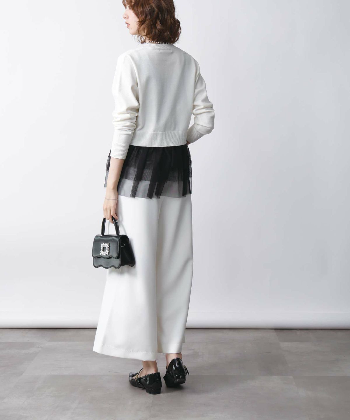 model：H171　着用サイズ：M オフホワイト