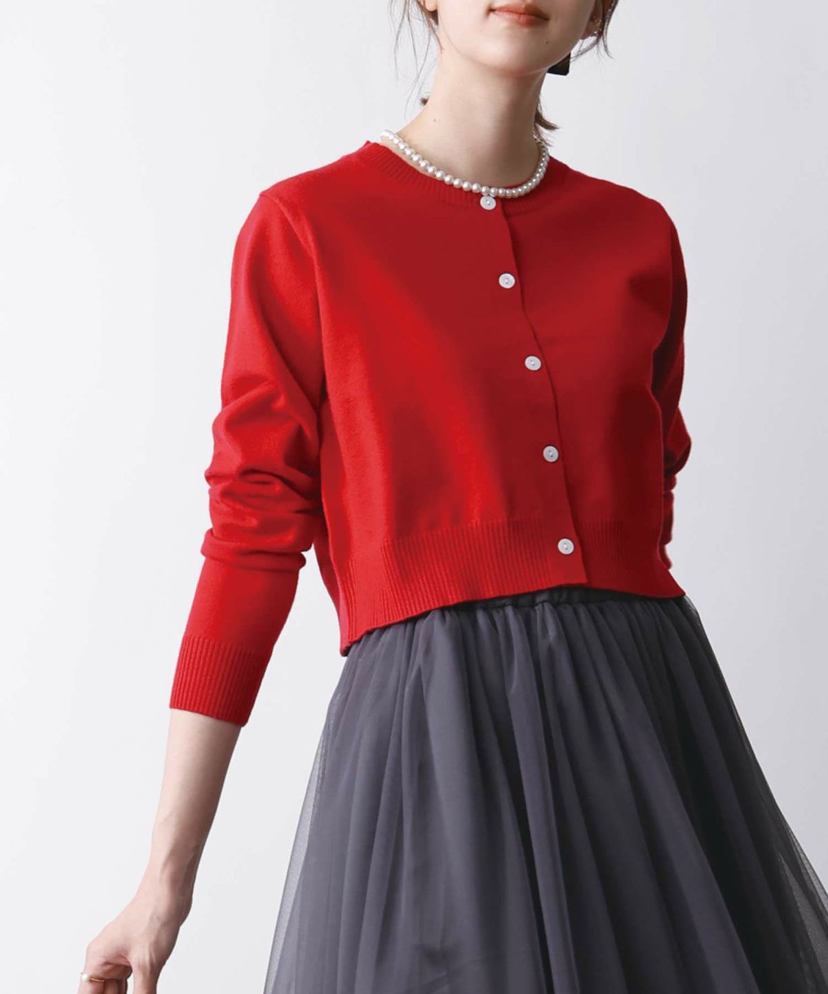 model：H171　着用サイズ：M レッド