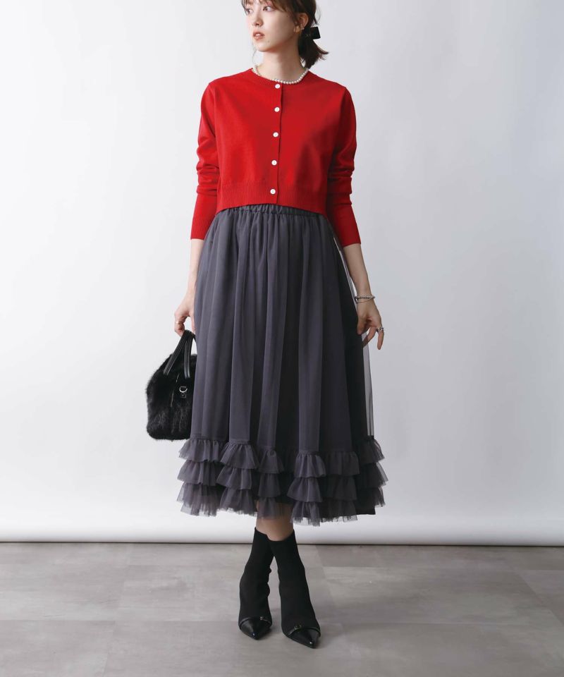 model：H171　着用サイズ：M レッド