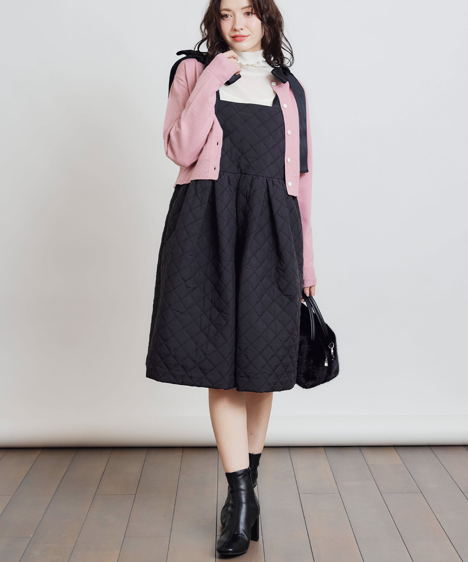 model：H155　着用サイズ：M　ピンク