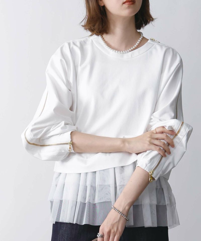 model：H171　着用サイズ：M　オフホワイト