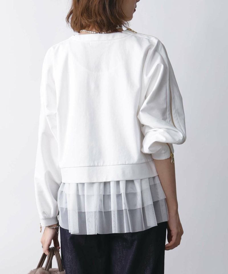 model：H171　着用サイズ：M　オフホワイト